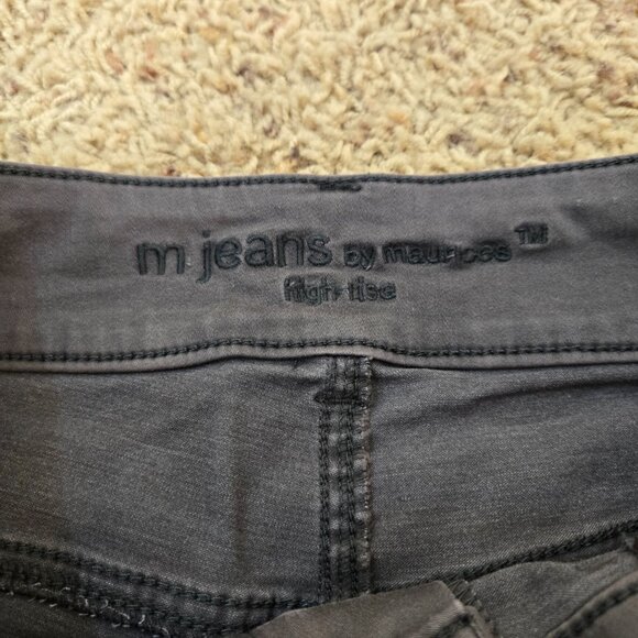 M Jeans by Maurices Women's Gray Denim Pants High-Rise XS Short - Picture 3 of 9